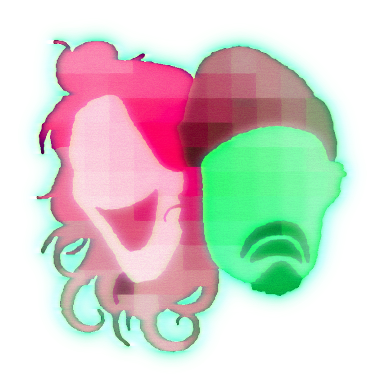 Tyler and Rusty as comedy and tragedy masks